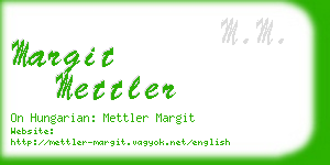 margit mettler business card